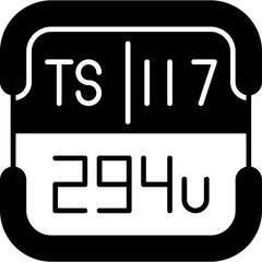 Fototapeta premium Tennessine Periodic Table Element Icon