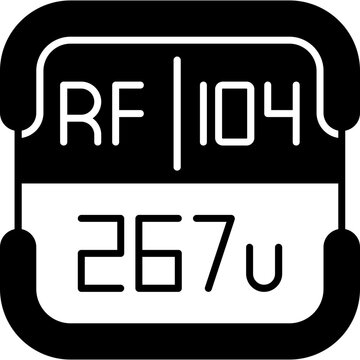 Rutherfordium Periodic Table Element Icon