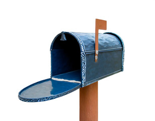 Briefkasten isoliert auf wei&szlig;en Hintergrund, Freisteller 