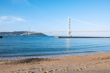 明石海峡大橋のある風景
