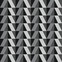 Black and white parallelogram seamless pattern. Optical illusion, contrasty background. 