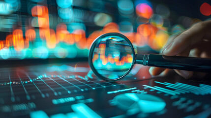 Photo realistic of a Real Estate Analyst Identifying Investment Opportunities   A real estate analyst identifies lucrative investment opportunities by analyzing market trends and p