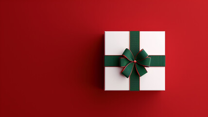 gift box on red background