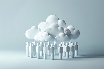 Creative design in technology service delivery collaborative team coordination, teamwork concepts and unified synchronization in cloud computing infrastructures.