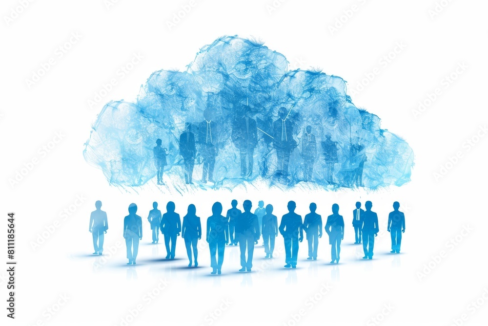 Aufkleber digital innovation in synergy teamwork processes integrates cooperative work and cloud computing tea