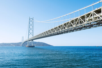 明石海峡大橋のある風景