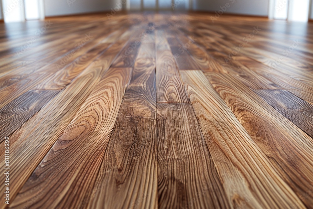 Poster a simple wooden floor with a window in the background. suitable for various design projects