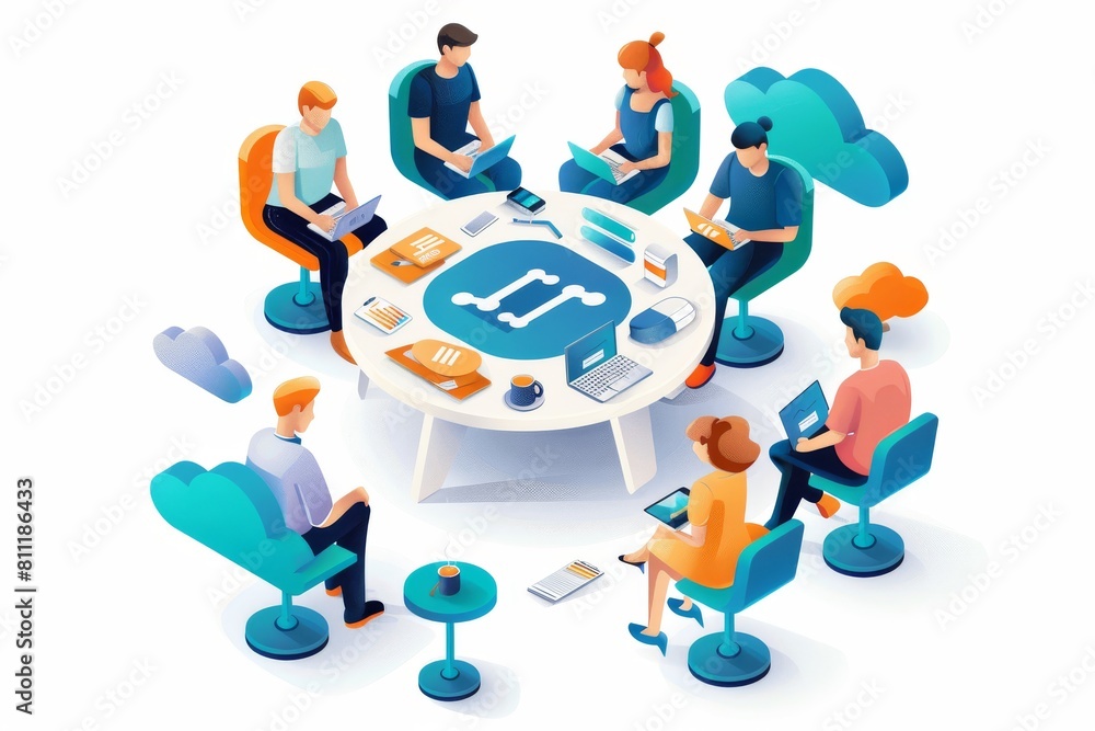 Poster nexus collaboration efforts in cloud environment digital transformations, promoting unified work and