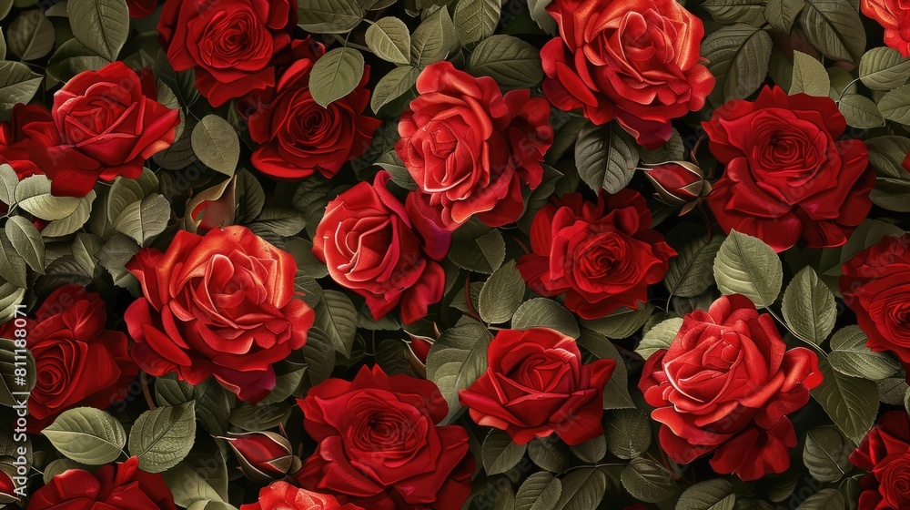 Sticker red wallpaper flowers are beautiful but roses stand out uniquely