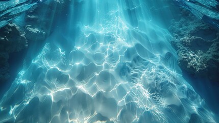 Aerial view of the blue sea surface