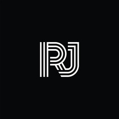 letters jr or rj logo icon design vector design template inspiration