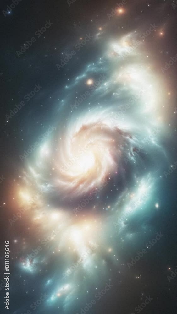 Canvas Prints cosmic galaxy in far space. vertical video.