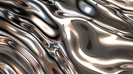 Abstract fluid pattern in light silver-bronze with a glossy finish suitable for luxurious and contemporary themes. 
