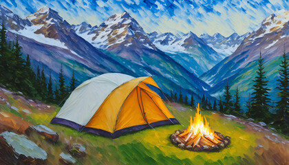 Enjoy camping and campfires in the mountains