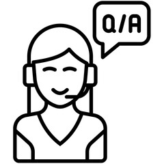 Support Service Outline Icon Pack