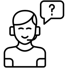 Support Service Outline Icon Pack
