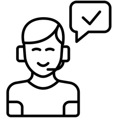 Obraz premium Support Service Outline Icon Pack