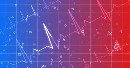 EKG ECG Cardiogram moving healthcare medical bg. Health innovation concept with hexagons biotechnology and chemistry molecules bg. Pharmacy DNA presentation infographic medicine drugs nurse aid.