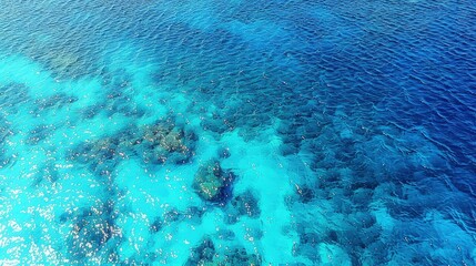 Aerial view of the blue sea surface