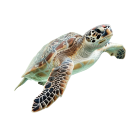 Sea Turtle isolated on transparent background