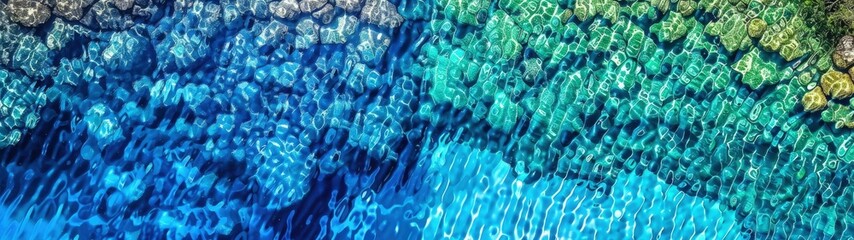 Aerial view of the blue sea surface