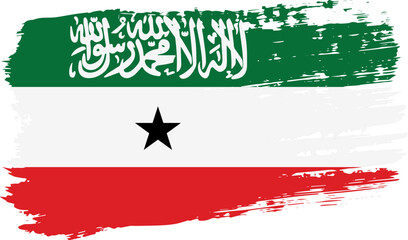 Somaliland flag, wide brush stroke on transparent background vector