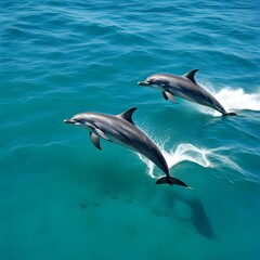 Naklejka premium Dolphins 