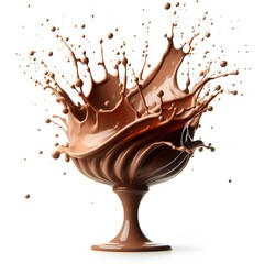 A Liquid splash of chocolate background to World Chocolate Day