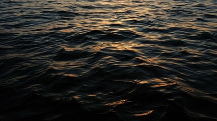 Faint Moonlight Reflecting on the Dark Sea