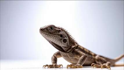 Large lizard on a light background.