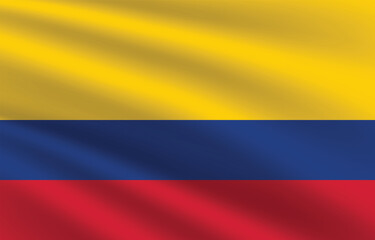 National flag of Colombia. Colombia Flag. Waving Colombia flag.
