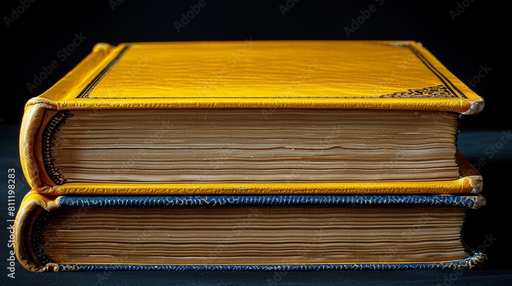 Poster a collection of old books in various arrangements including a stack on a white background, a pile in