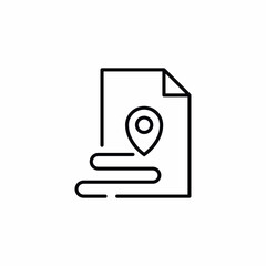 file document map location pin icon