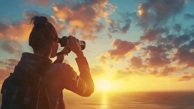 A person looking through binoculars towards the foresight and vision necessary for goal setting