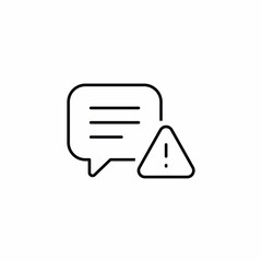 message chat alert exclamation mark icon