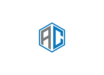 AC initial Logo Design with Creative Modern vector iicon template