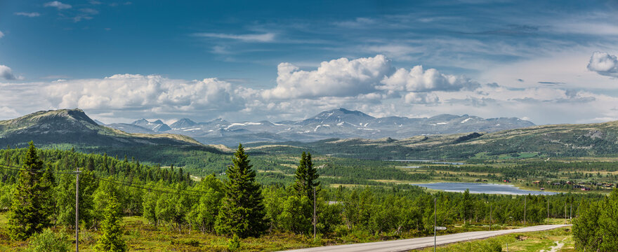 Fjell landschaft im Nationalpark Rondane in Norwegen