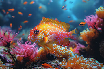 Underwater Wonders, Dive into the depths in ocean and explore freshwater ecosystems