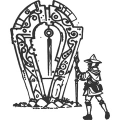 Obscured Identities Vintage Illustration Vector