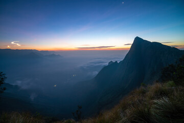 Sunrise over the mountains amazing mountain nature landscape scenery