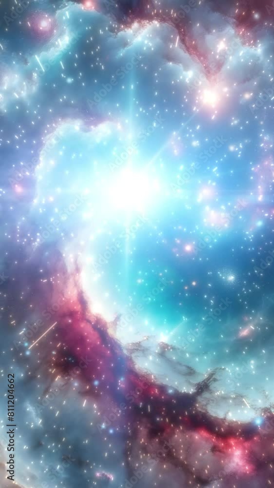 Canvas Prints cosmic vertical background of a beautiful galaxy.