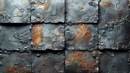 The image is a close up of a black and grey surface with a lot of cracks. Abstract backdrop