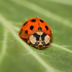 Eastern ladybug on a leaf