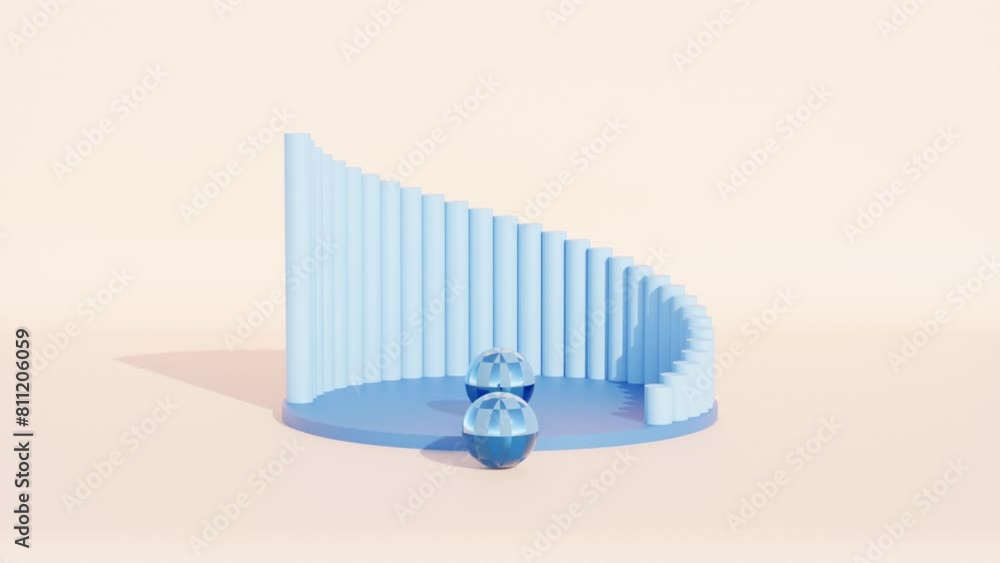Aufkleber abstract 3d geometric render: seamless animation background