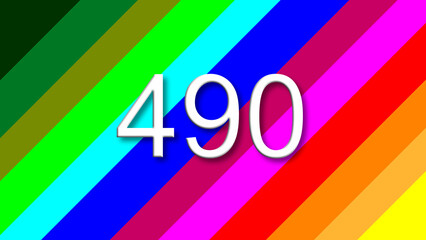 490 colorful rainbow background year number