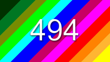 494 colorful rainbow background year number