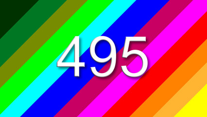 495 colorful rainbow background year number