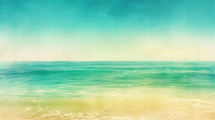 retro-inspired grainy gradient moving from turquoise to seafoam green, reminiscent of vintage beach postcards