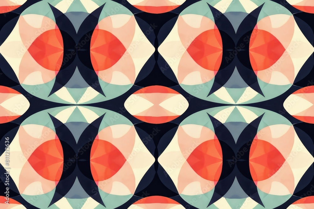 Aufkleber geometric circles in varying sizes forming a pattern on a black background, a geometric pattern insp