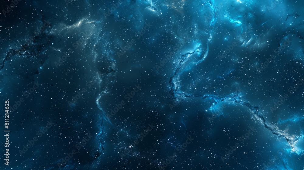 Aufkleber digital universe in cosmic blues: an abstract digital interpretation of the universe in cosmic shade